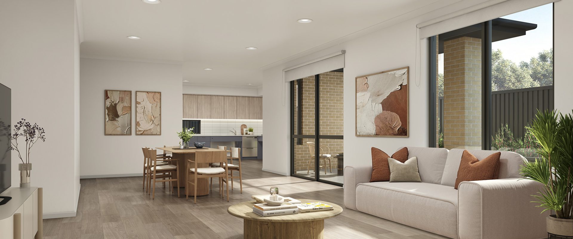 Fletcher Moorabbin Dwelling 2 Living Dining Kitchen LR